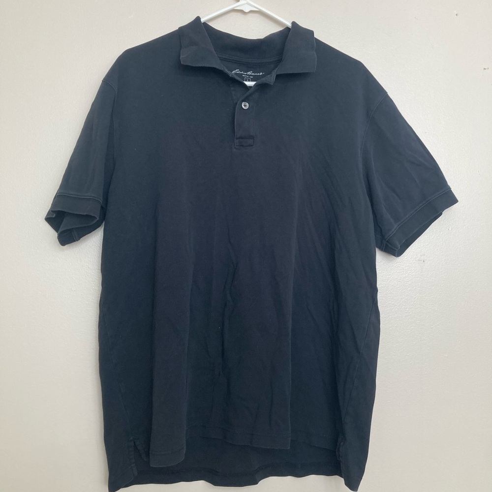 Eddie Bauer black vintage polo shirt